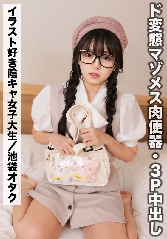 りおりお(21歳/Bカップ)【イラストを描くのが趣味な陰キャ地味オタク女子大生】ド変態マゾメス肉便器・3P【SNSで〇〇女子と繋がってみた!】